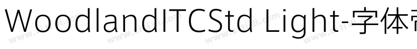 WoodlandITCStd Light字体转换